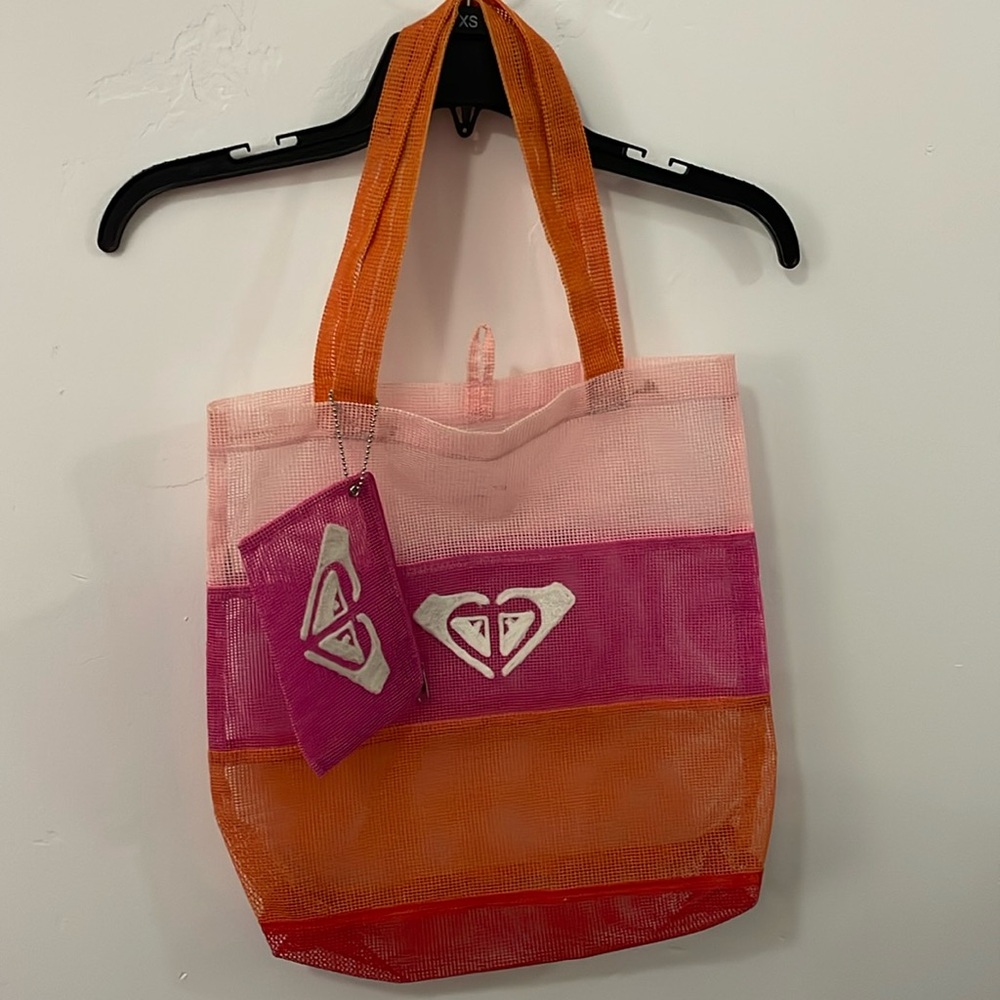 Roxy Vintage Pink Orange Tote Bag